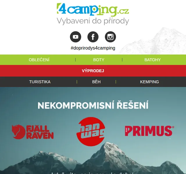 4camping: Fjällräven, Hanwag, Primus – červen 2026 | Nuslet.cz