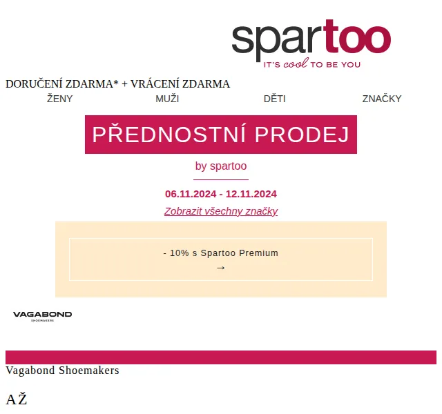 Spartoo.cz: Až -50 % na Vagabond, Fly London, Sorel – červenec 2026 | Nuslet.cz