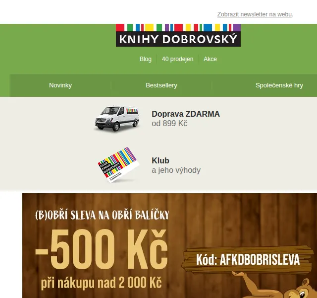 KnihyDobrovsky.cz: Sleva 500 Kč na nákup od 2000 Kč – červen 2026 | Nuslet.cz