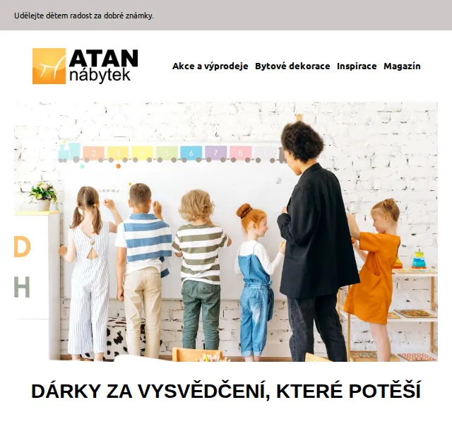 ATAN nábytek: Dárky za vysvědčení – červenec 2026 | Nuslet.cz