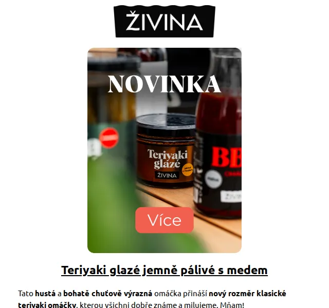 Živina: Teriyaki glazé novinka – červenec 2026 | Nuslet.cz