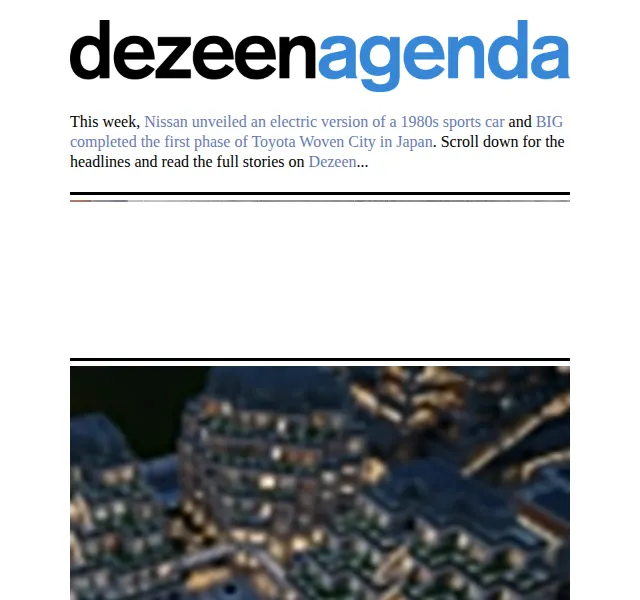 Dezeen Daily: první fáze Toyota Woven City – červenec 2026 | Nuslet.cz