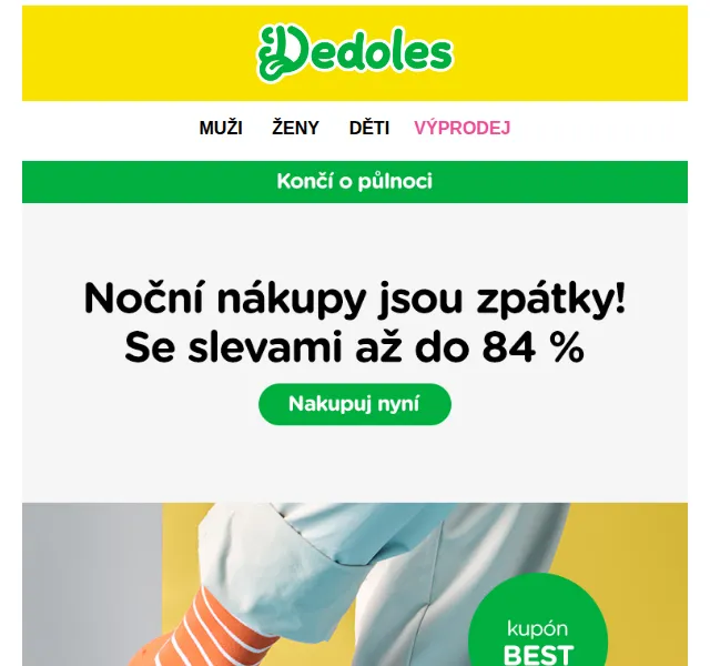 Dedoles: Noční nákupy s 33% slevou – červenec 2026 | Nuslet.cz