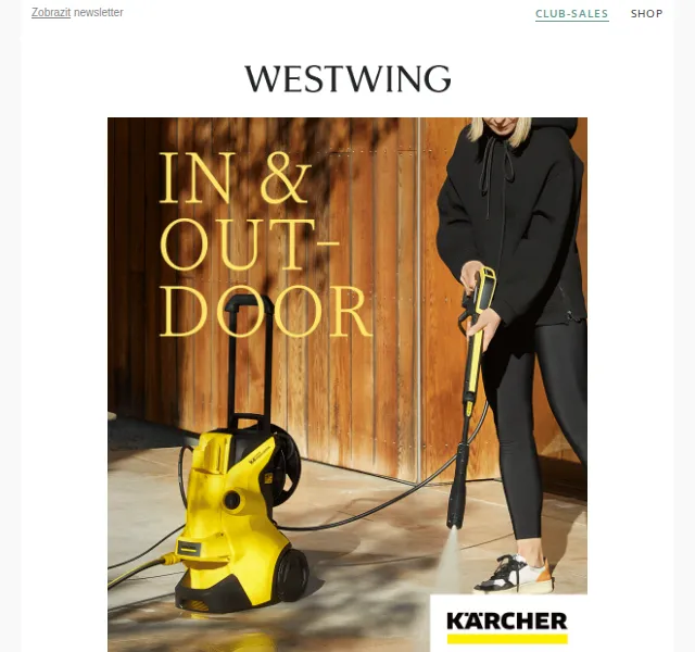 Westwing: Kärcher Indoor & Outdoor – červenec 2026 | Nuslet.cz