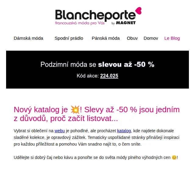 Blancheporte: Nový e-Katalog – inspirace a slevy až -50 % – červenec 2026 | Nuslet.cz