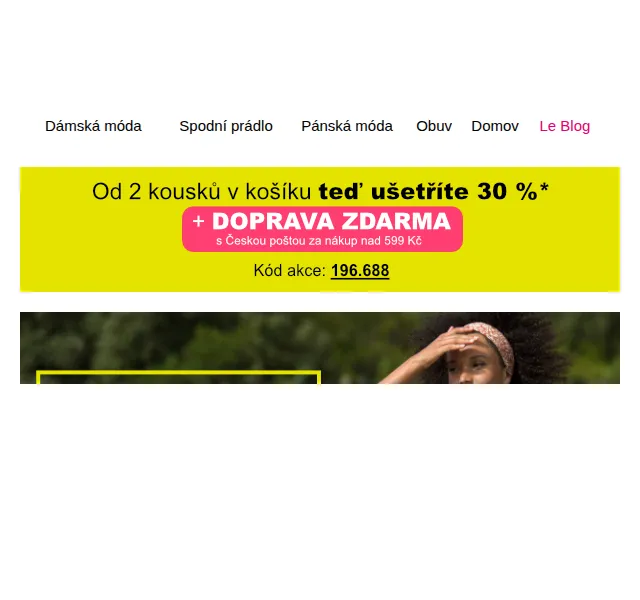 Blancheporte: Sleva 30 % od 2 ks a doprava zdarma – červenec 2026 | Nuslet.cz