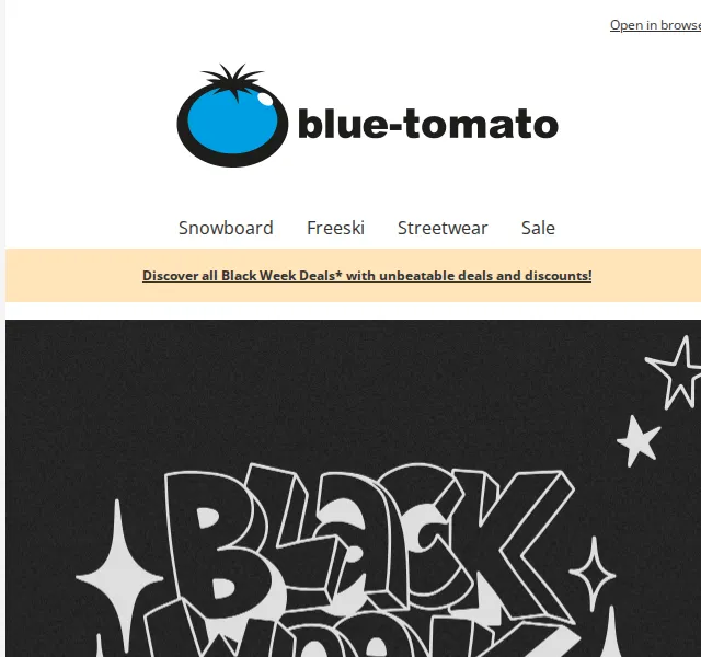 BLUE TOMATO: Black Week slevy na snowwear až 37 % – červenec 2026 | Nuslet.cz