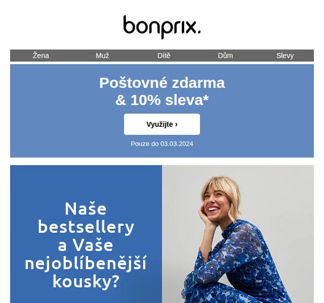 bonprix: 10% sleva a poštovné zdarma – červenec 2026 | Nuslet.cz