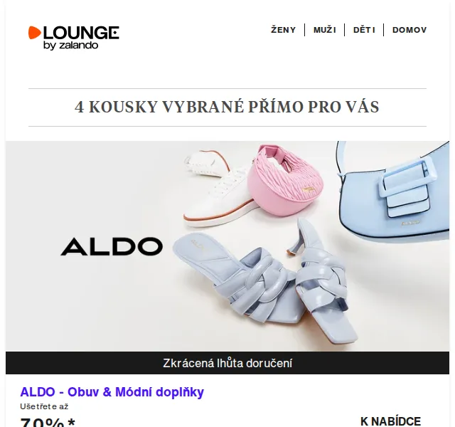 Lounge by Zalando: Slevy až 75 % na ALDO, LIU JO & Cream – červenec 2026 | Nuslet.cz