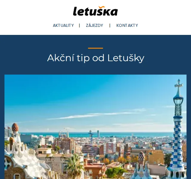 Letuška.cz: Letenka Praha–Barcelona od 1 995 Kč – červenec 2026 | Nuslet.cz