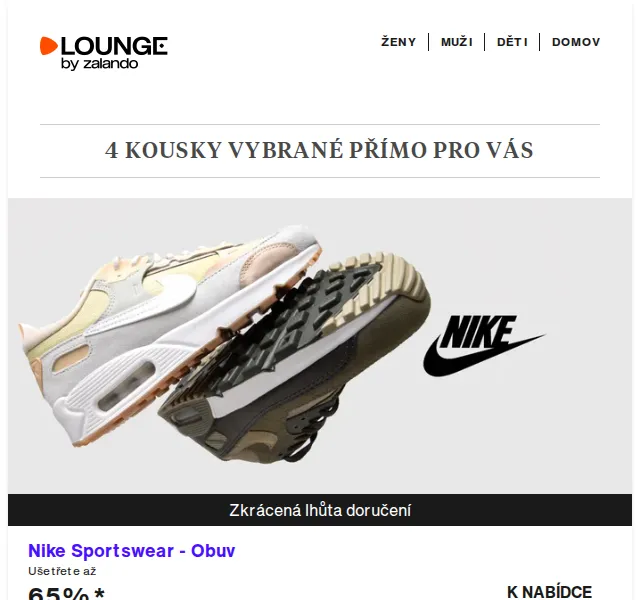 Lounge by Zalando: Nike, Converse, Pieces se slevou až 75 % – červenec 2026 | Nuslet.cz