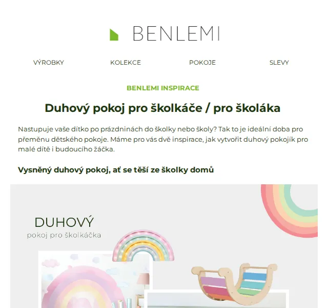 Michal z rodiny Benlemi: Duhový dětský pokoj – červenec 2026 | Nuslet.cz