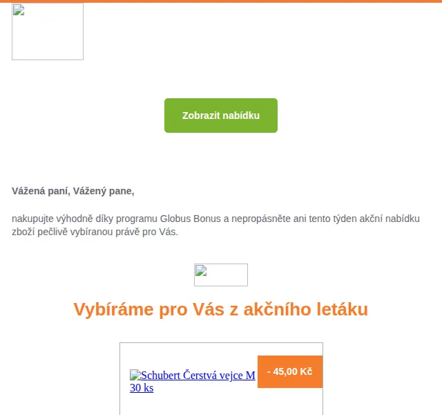Globus Bonus: Vejce Schubert, jogurt Hollandia, mandarinky – červen 2026 | Nuslet.cz