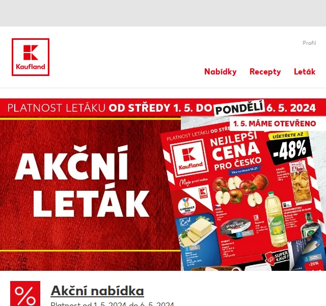 Kaufland: Řepkový olej 1 l za 28,50 Kč – červenec 2026 | Nuslet.cz