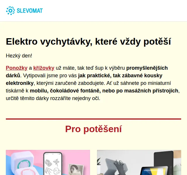 Slevomat: dárky z elektroniky – červen 2026 | Nuslet.cz