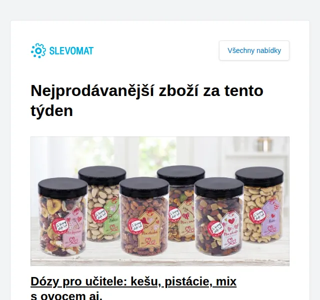 Slevomat: Dózy pro učitele s oříšky a ovocem – červen 2026 | Nuslet.cz