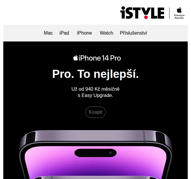 iSTYLE: iPhone 14 Pro a Apple Watch – červen 2026 | Nuslet.cz
