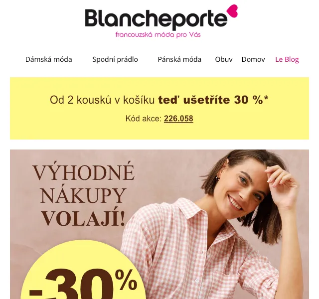 Blancheporte: Móda se slevou 30 % – duben 2026 | Nuslet.cz