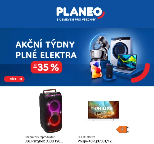 Planeo: sleva až -35 % – slevový kód na elektro