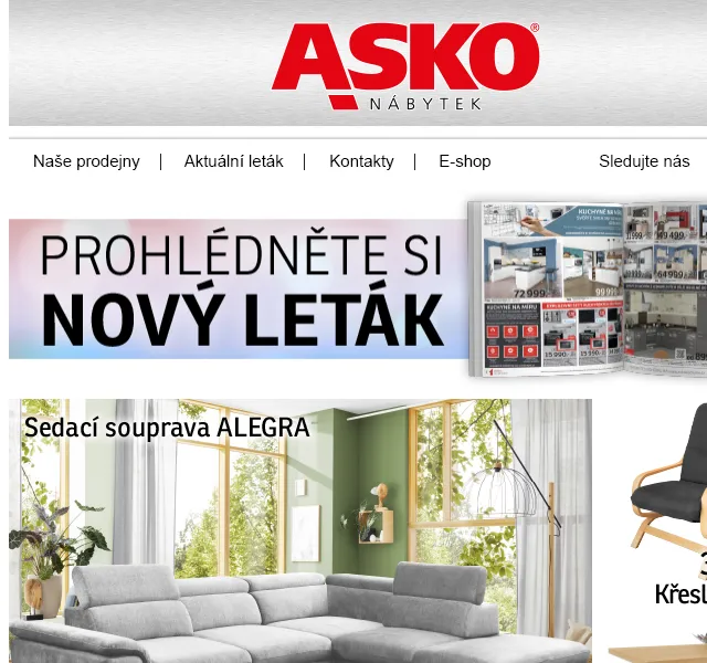 Asko Nábytek: nový akční leták – červen 2026 | Nuslet.cz