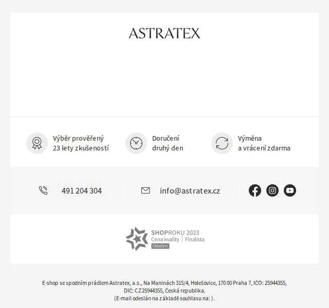 Astratex.cz: Slevy až 60 % na spodní prádlo – červenec 2026 | Nuslet.cz