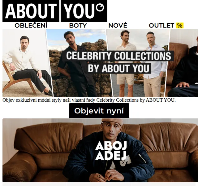 ABOUT YOU: Celebrity Collections a exkluzivní značky – červenec 2026 | Nuslet.cz