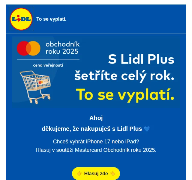 Lidl: Ušetřili jste 2500 Kč – Hlasujte o slevu | Duben 2026