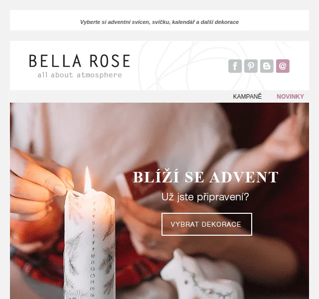 Bella Rose: Adventní dekorace a kalendáře – červen 2026 | Nuslet.cz