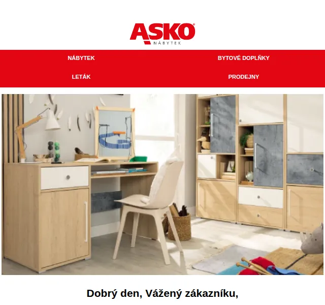 Asko Nábytek: Nábytek zpátky do školy – červenec 2026 | Nuslet.cz