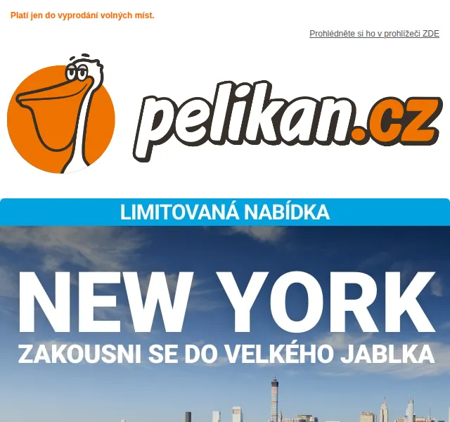 ✈ Pelikan.cz: Letenky do New Yorku od 9 790 Kč – červen 2026 | Nuslet.cz