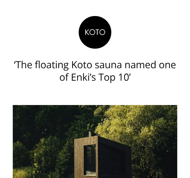 Koto: Floating sauna vyhlášena jednou z Top 10 – duben 2026