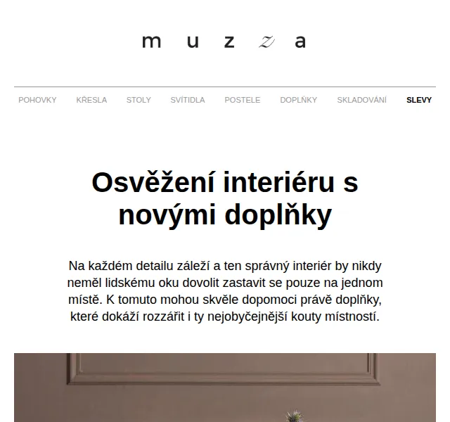 MUZZA: Osvěžení interiéru s doplňky – červen 2026 | Nuslet.cz
