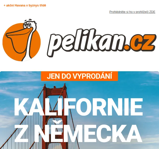 ✈ Pelikan.cz: Letenky do Kalifornie od 6 990 Kč – červen 2026 | Nuslet.cz