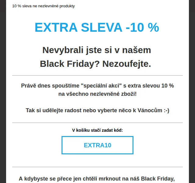 czbikero: 10% sleva na vše nezlevněné + Black Friday – červen 2026 | Nuslet.cz