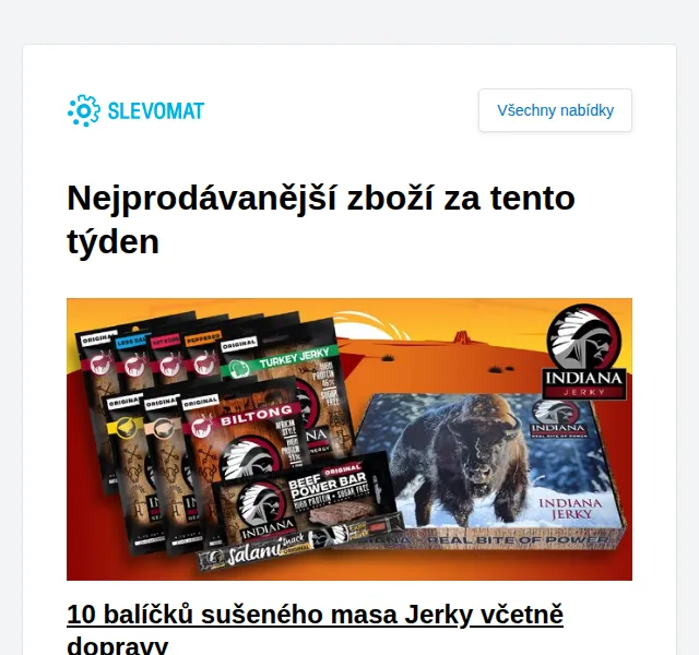 Slevomat: 10 balíčků sušeného masa Jerky včetně dopravy – červen 2026 | Nuslet.cz
