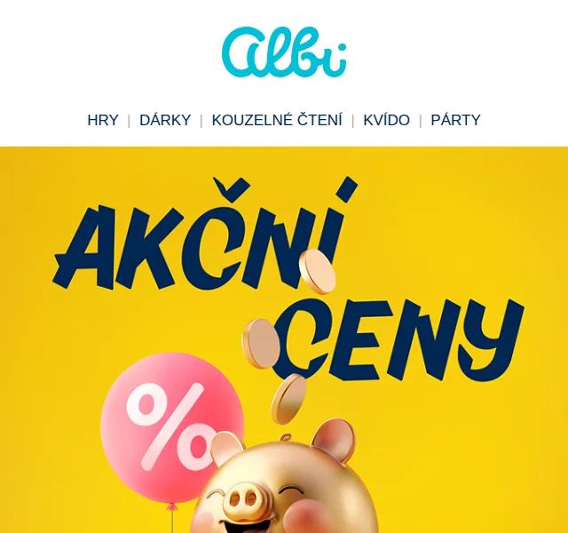 Albi: Srpnové akce se slevou až 80 % – srpen 2026 | Nuslet.cz