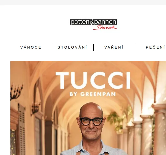 Potten & Pannen: Kolekce Stanley Tucci by GreenPan – červenec 2026 | Nuslet.cz