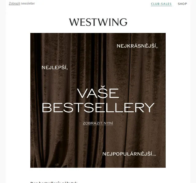 Westwing: Den bestsellerů – nábytek, dekorace, textilie – červenec 2026 | Nuslet.cz