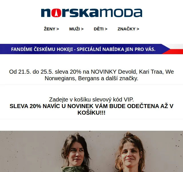 Norskamoda.cz: 20% na novinky Devold, Kari Traa – červenec 2026 | Nuslet.cz