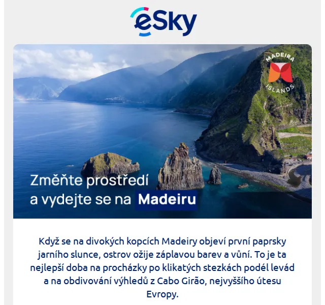 eSky.cz: Letenky na Madeiru – červenec 2026 | Nuslet.cz