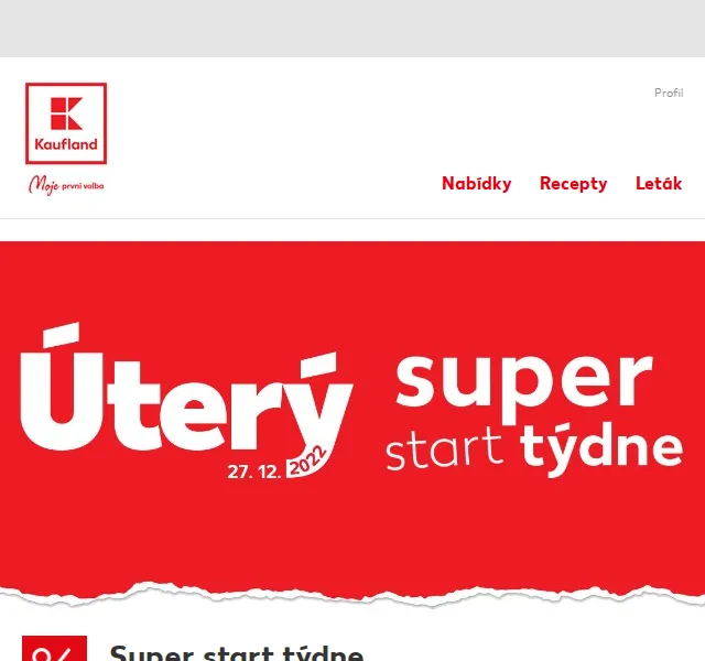 Kaufland: super start týdne – slevy až 46 % – prosinec 2022 | Nuslet.cz