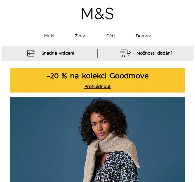 Marks and Spencer: −20 % na kolekci Goodmove – červenec 2026 | Nuslet.cz