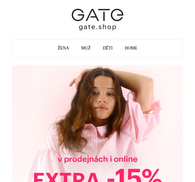 gate.shop: Den žen sleva 15% na dámskou módu – červenec 2026 | Nuslet.cz