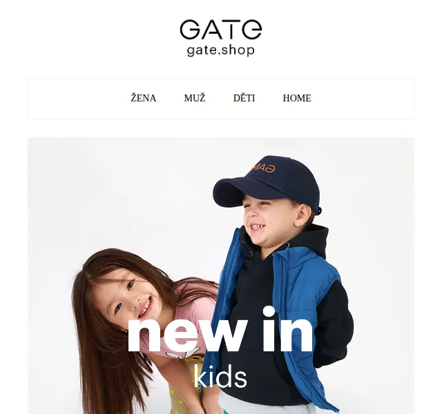 Gate.shop: dětské oblečení se slevou až 30 % – červen 2026 | Nuslet.cz