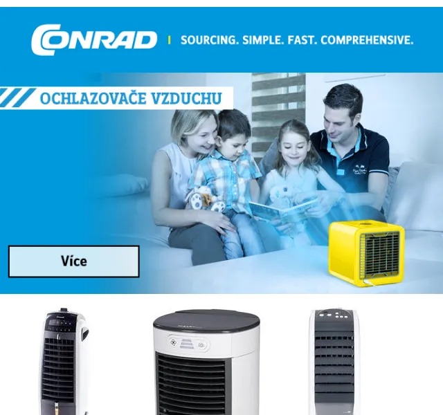 Conrad: Ochlazovače a chytrá technika od června 2026 | Nuslet.cz