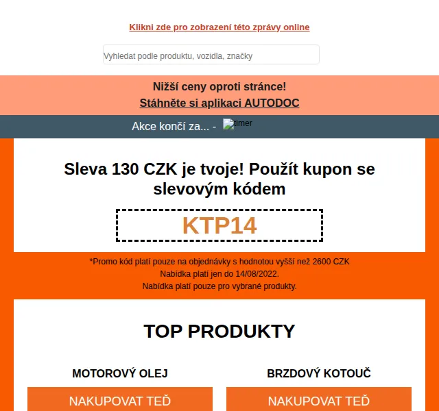 Autodoc.cz: Sleva 130 Kč na autodíly – červen 2026 | Nuslet.cz