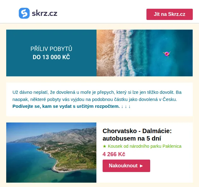 Vánoce na Skrz: Dovolená u moře do 13 000 Kč – červen 2026 | Nuslet.cz