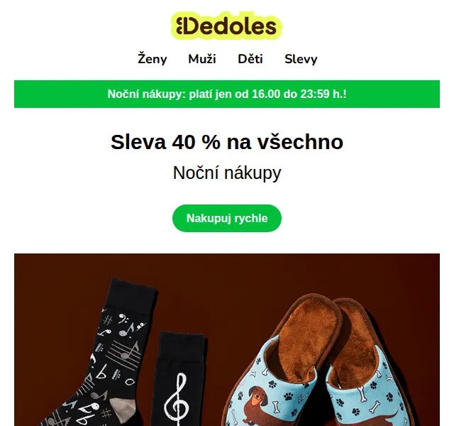 Dedoles: VIP sleva 40 % na vše – červenec 2026 | Nuslet.cz