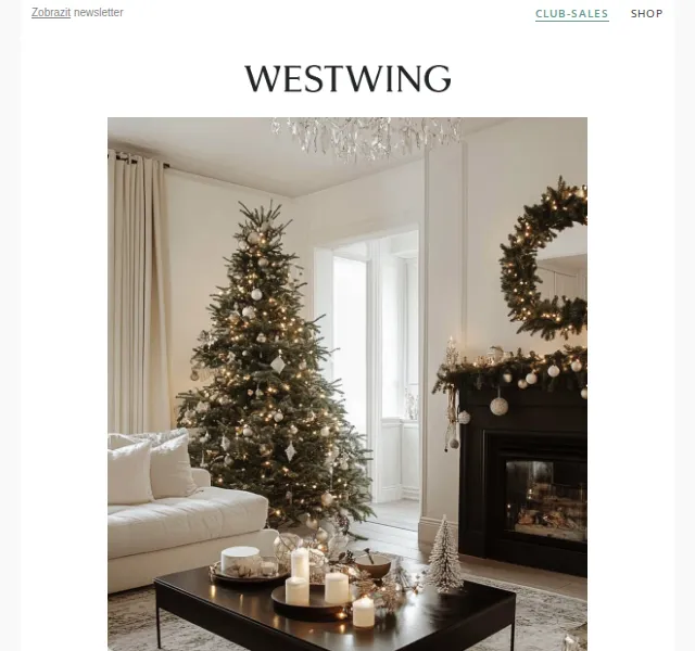 Westwing: Vánoční kolekce Westwing Collection a dárky – červenec 2026 | Nuslet.cz
