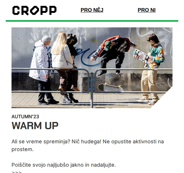 Cropp: Sleva 25 % na vybrané bundy – červenec 2026 | Nuslet.cz
